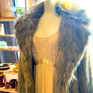 New Vegan Fur Coat L